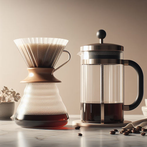 Pour Over Coffee vs French Press Side by Side.